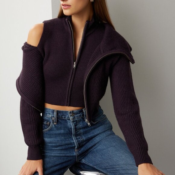 10 Crosby Derek Lam Sweaters - Zip Up Layered Sweater